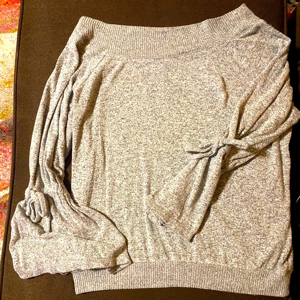 Grey off the shoulder Express sweater size Medium